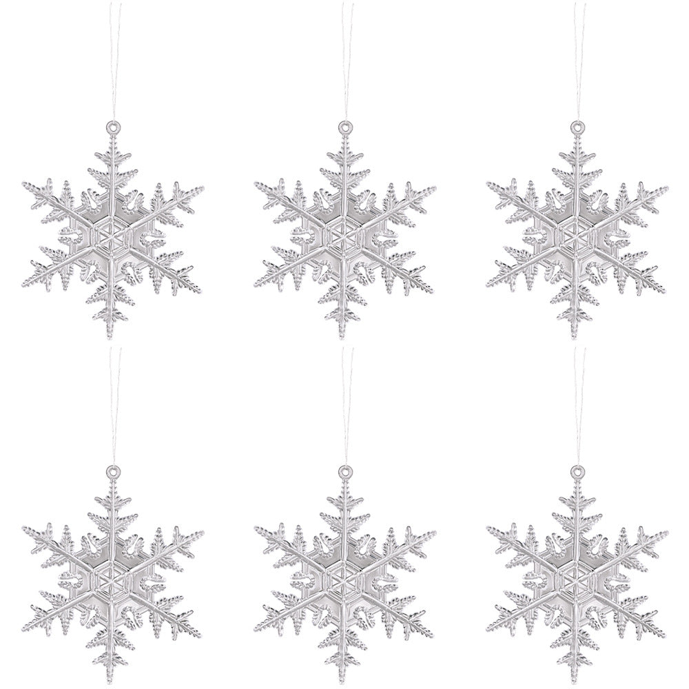 Transparent Snowflake Deer Pendant Christmas Party Decoration Christmas Tree Decor Hanging Ornaments New Year Gifts