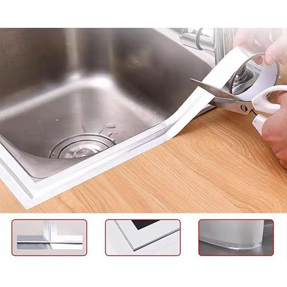 Silver Foil Tape, Waterproof Caulk Strip, Kitchen Caulk Self-adhesive Waterproof Repair Tape, Oil-proof, Toilet Seal Self-adhesive Tape-Selling On Temu Is Prohibited
