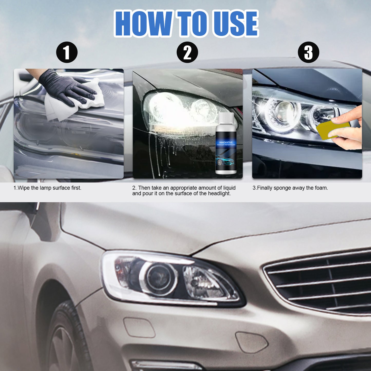 Car Headlight Care Solution Renovation Care Solution